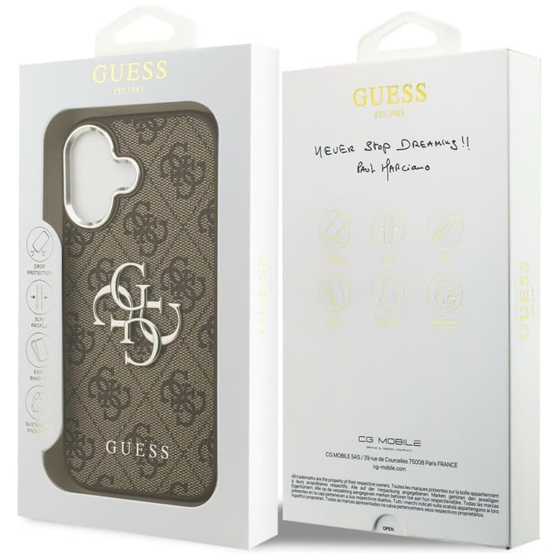 Guess 4G Big 4G Classic Logo - Case iPhone 17 (Brown / Silver) 8