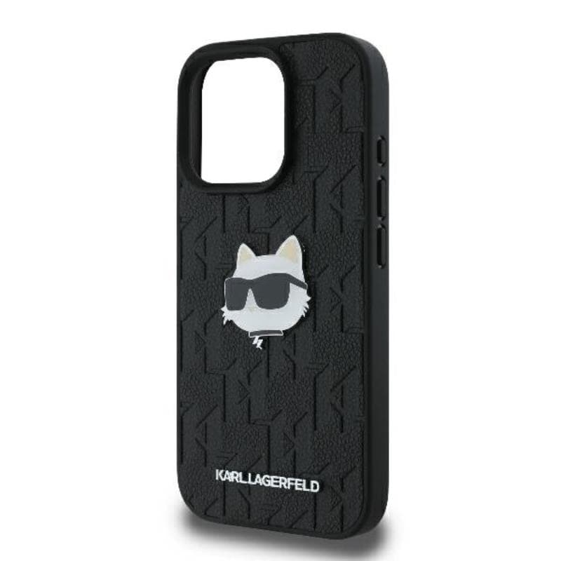 Karl Lagerfeld Monogram Choupette Head Pin - Case for iPhone 16 Pro (black) 6
