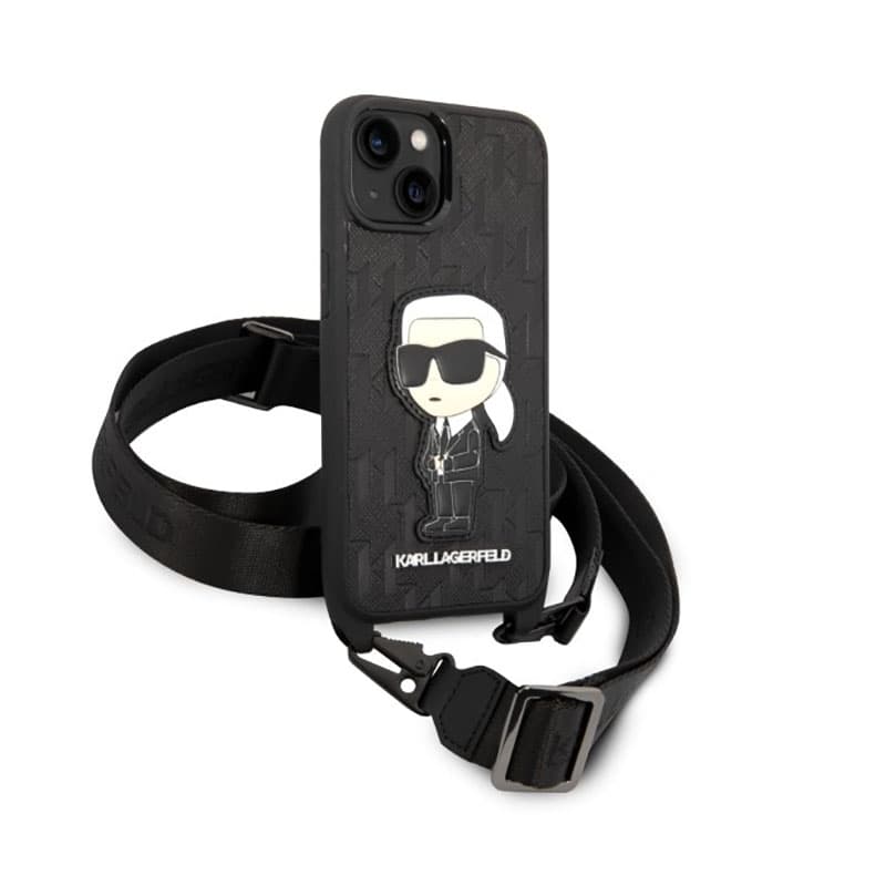 Karl Lagerfeld NFT Monogram Ikonik Patch - Case for iPhone 14 (Black) 3