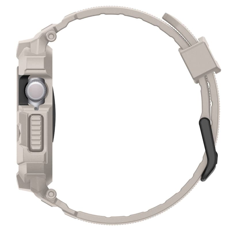 Spigen Rugged Armor Pro V2 – Strap with Case for Apple Watch 10/11 42mm (Dune Beige) 5