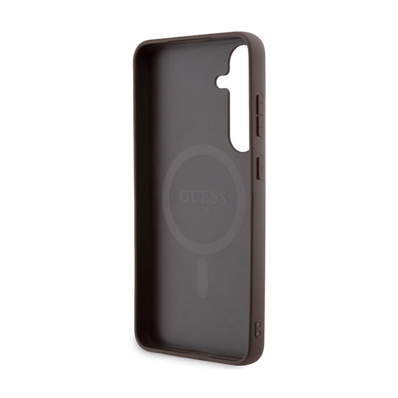Guess 4G Collection Leather Metal Logo MagSafe - Case Samsung Galaxy S24+ (Brown) 7