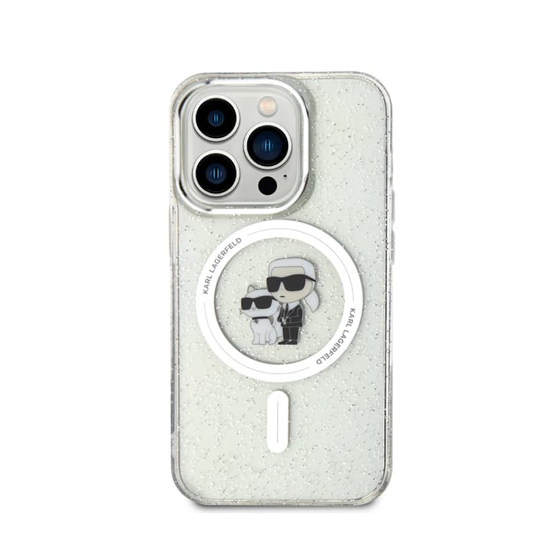 Karl Lagerfeld Karl & Choupette Glitter Magsafe - Case for iPhone 15 Pro (Transparent) 3