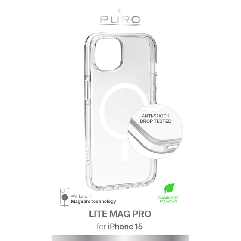 PURO LITEMAG PRO - Case for iPhone 15 MagSafe (Transparent) 5