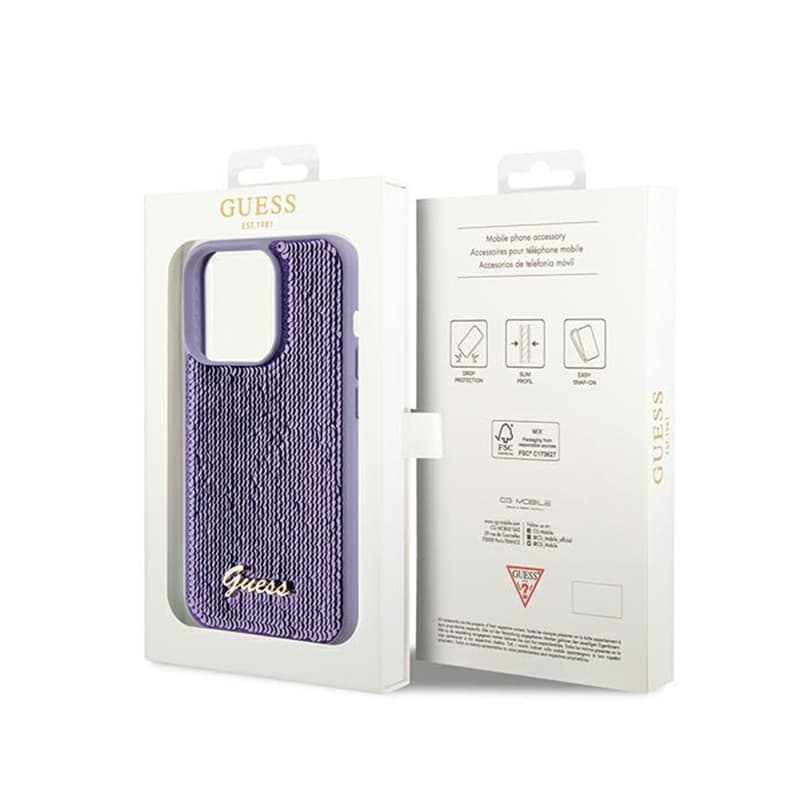 Guess Sequin Script Metal - iPhone 14 Pro Max Case (purple) 8