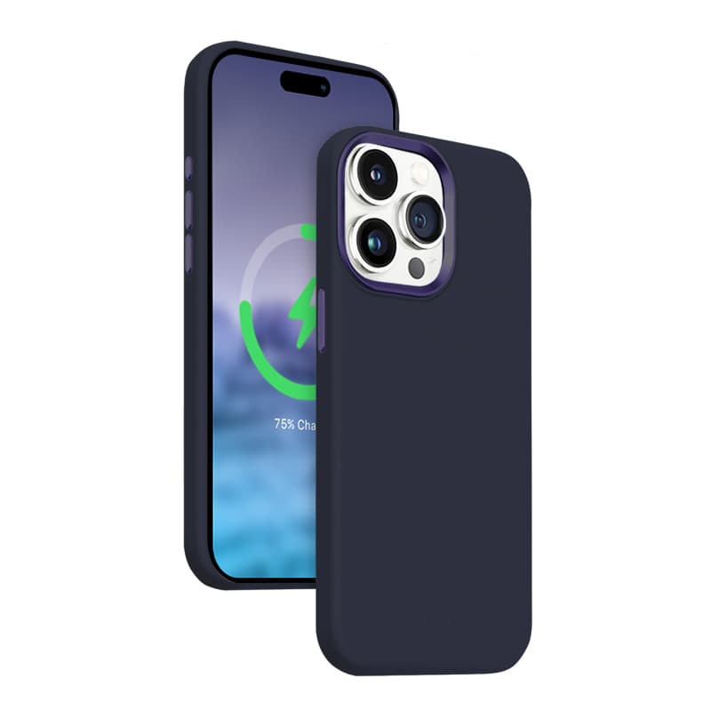 Crong Color Cover LUX Magnetic - iPhone 15 Pro MagSafe Case (Navy Blue) 1