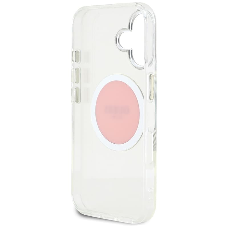 Guess IML Metal Colored Circle Classic Logo MagSafe - Case for iPhone 16 (pink) 7