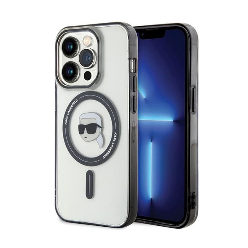 Karl Lagerfeld IML Karl Head MagSafe - iPhone 15 Pro Max Case (Transparent) 1