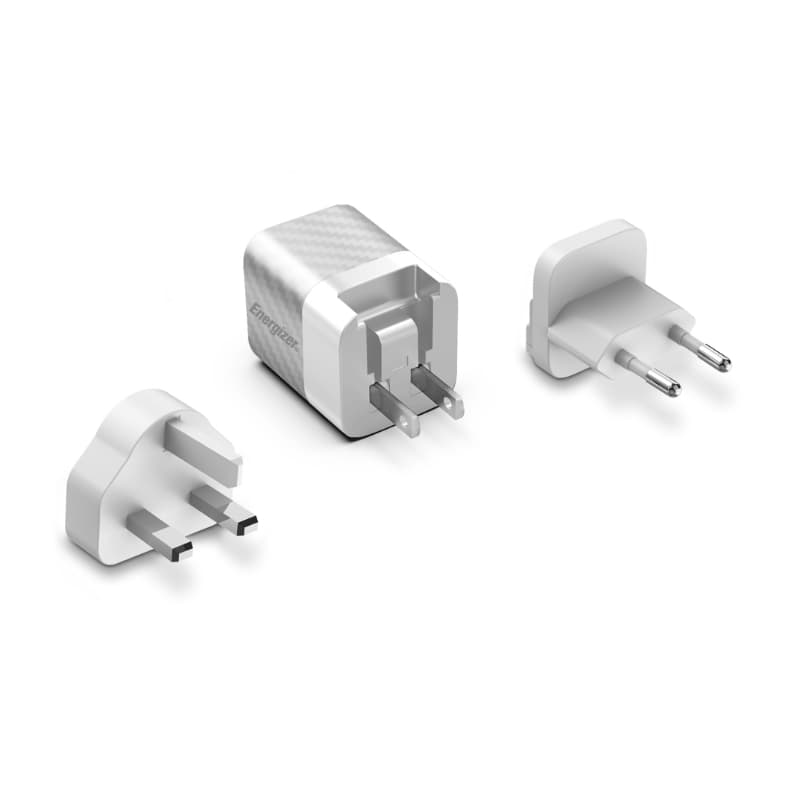 Energizer Ultimate - Multiplug EU / UK / US GaN 20W PD mains charger (Silver) 2