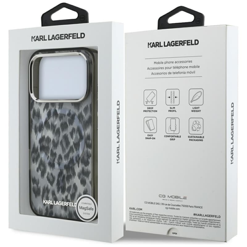 Karl Lagerfeld IML Leopard Pattern MagSafe - Case for iPhone 17 Pro (black) 7
