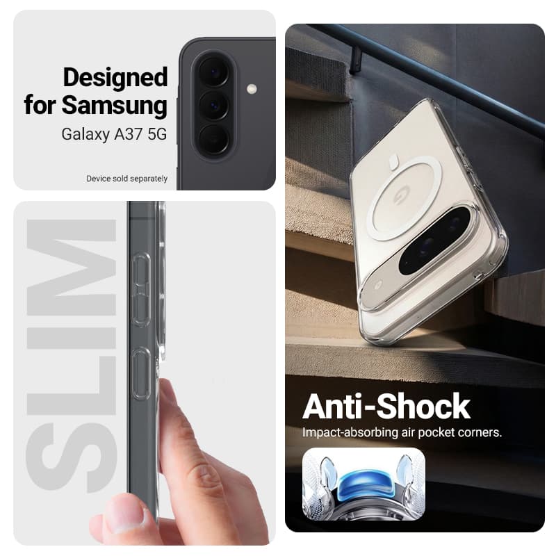 Crong Hybrid Clear Magnetic - MagSafe Case Samsung Galaxy A37 / A36 (Transparent) 2