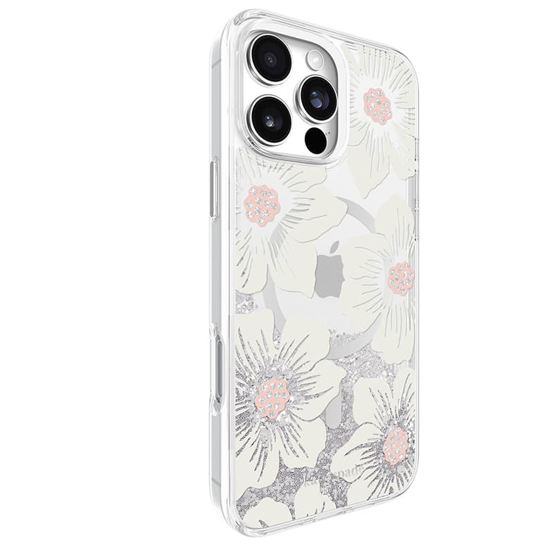 Kate Spade New York Liquid Glitter MagSafe - Case for iPhone 16 Pro Max (Hollyhock Floral) 3