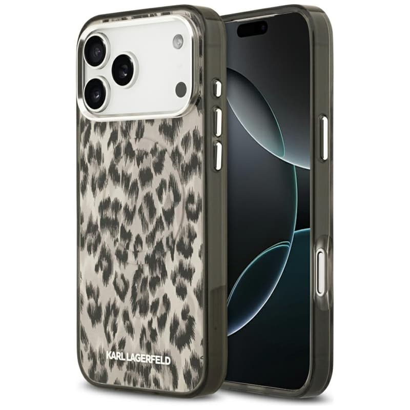 Karl Lagerfeld IML Leopard Pattern MagSafe - Case for iPhone 17 Pro Max (brown)