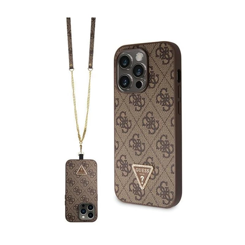 Guess Crossbody 4G Metal Logo - iPhone 14 Pro Case (brown) 1