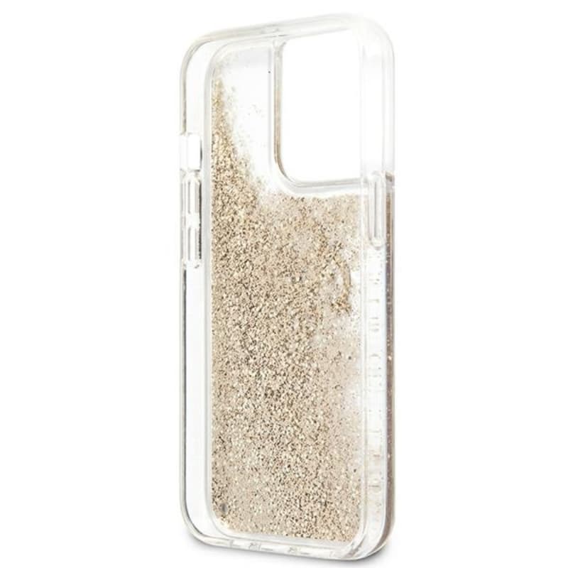 Guess Liquid Glitter 4G Big Logo - Case for iPhone 13 Pro Max (Gold) 7