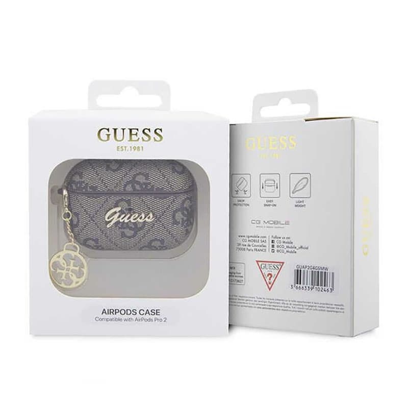 Guess 4G Charm Collection - Case for Apple AirPods Pro 2 (Brown) 4