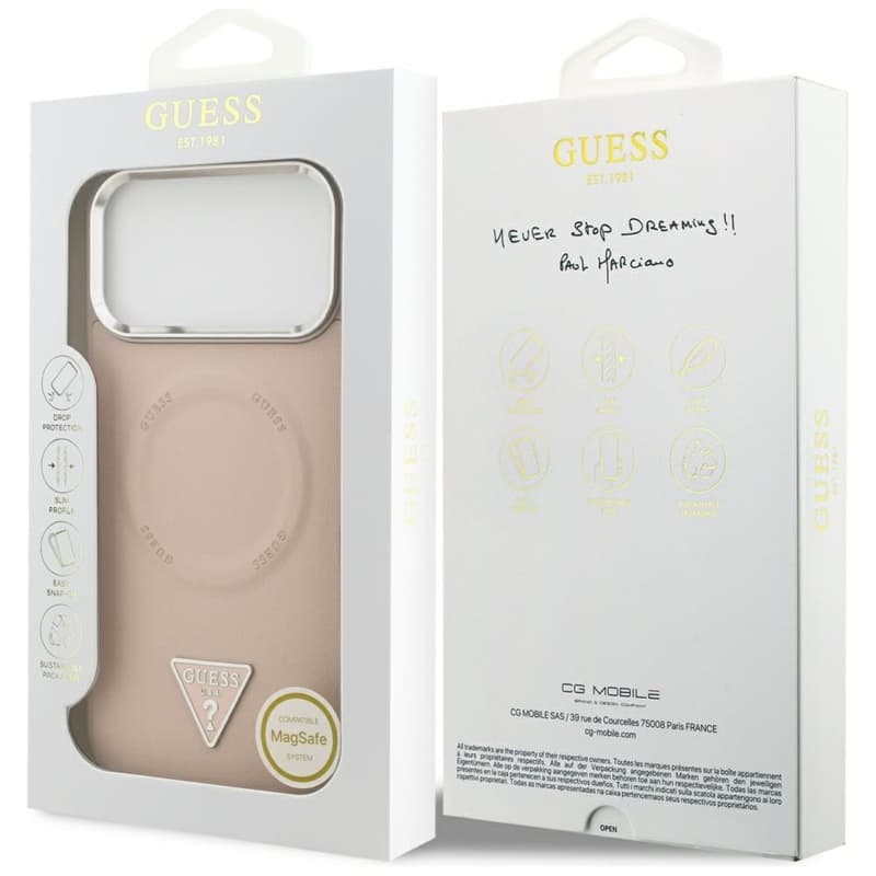 Guess Triangle Logo MagSafe - Case iPhone 17 Pro Max (Pink) 8