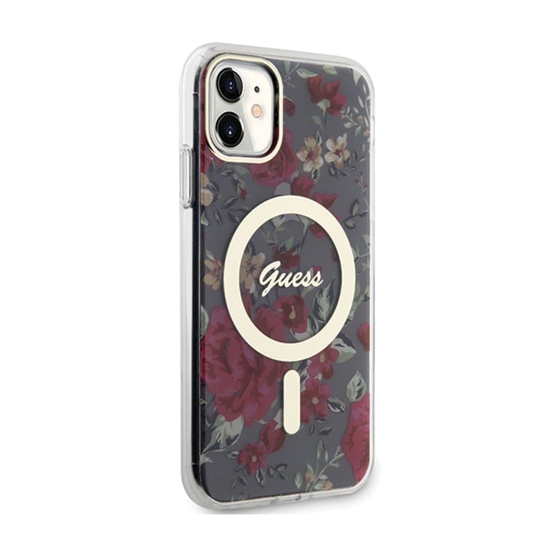 Guess Flower MagSafe - Case for iPhone 11 (Green) 4