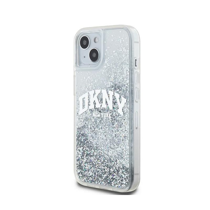 DKNY Liquid Glitter Big Logo - Case for iPhone 15 / 14 / 13 (white) 2
