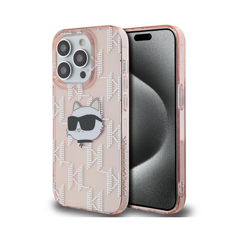 Karl Lagerfeld IML Choupette Head & Monogram - iPhone 13 Pro Case (pink) 1