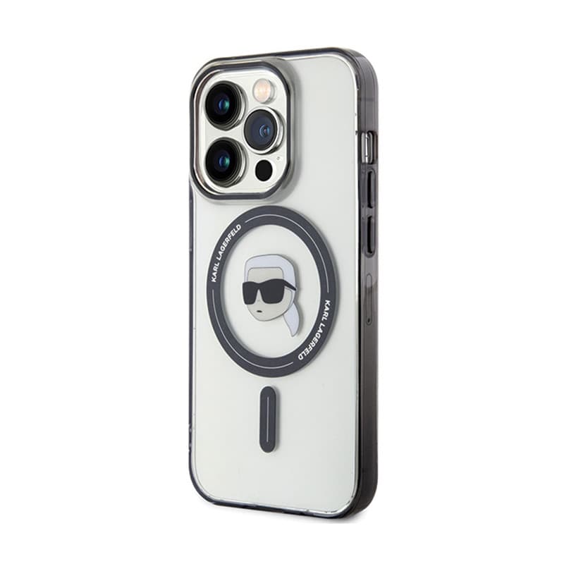 Karl Lagerfeld IML Karl Head MagSafe - iPhone 15 Pro Max Case (Transparent) 2