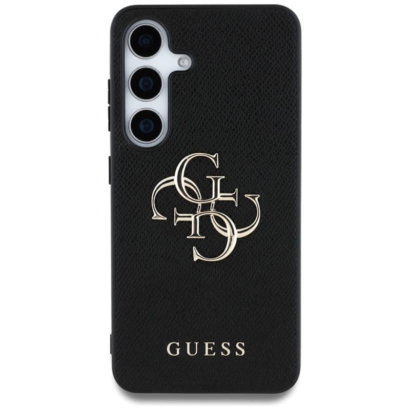 Guess Grained Big 4G Logo Small Classic Logo - Case for Samsung Galaxy S25+ (black) 3