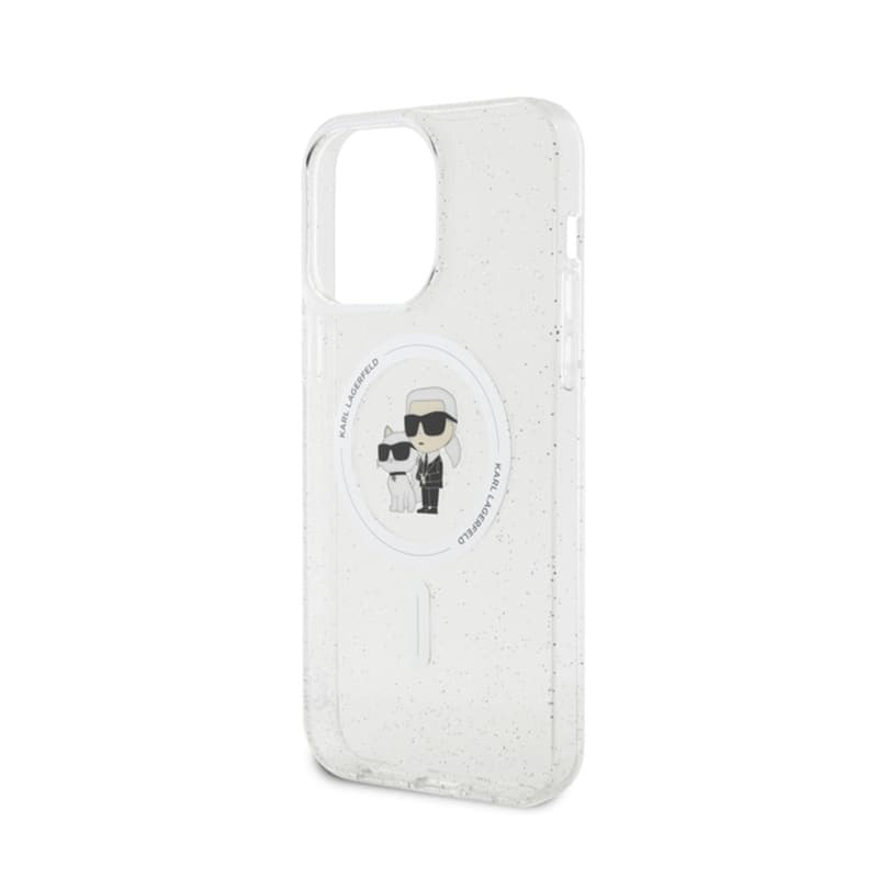 Karl Lagerfeld Karl & Choupette Glitter Magsafe - Case for iPhone 15 Pro Max (Transparent) 6