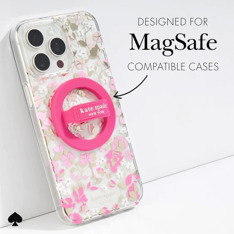 Kate Spade New York Magnetic Loop Grip - MagSafe finger holder (Pom Pom Pink) 4