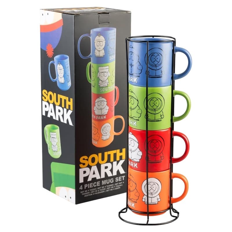 South Park - Set of 4 Ceramic Mugs with Stand 300 ml 1