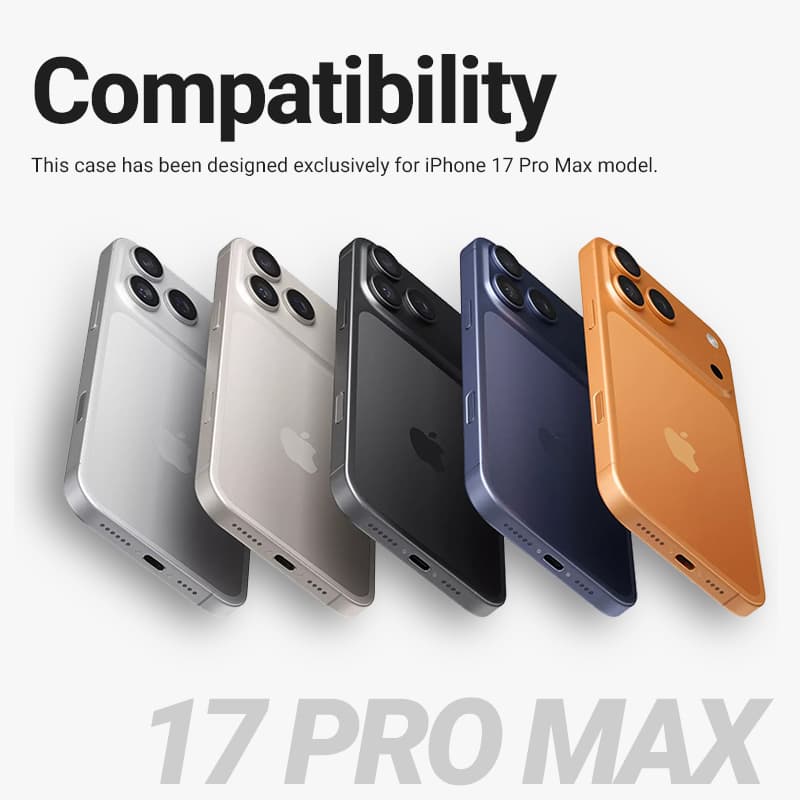 Crong Hybrid Frost MAG Cover - MagSafe iPhone 17 Pro Max Case (Black) 2