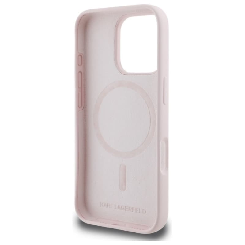 Karl Lagerfeld Silicone Double Heads Print MagSafe - Case iPhone 16 Pro Max (pink) 7