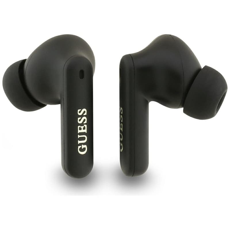 Guess 4G Classic Metal Logo - Bluetooth TWS ENC sluchátka + nabíjecí pouzdro (Černá) 5