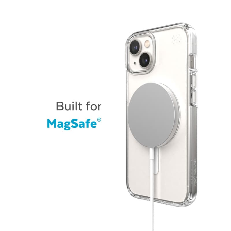 Speck Presidio Perfect-Clear + MagSafe - Case for iPhone 14 / iPhone 13 with MICROBAN coating (Clear) 4