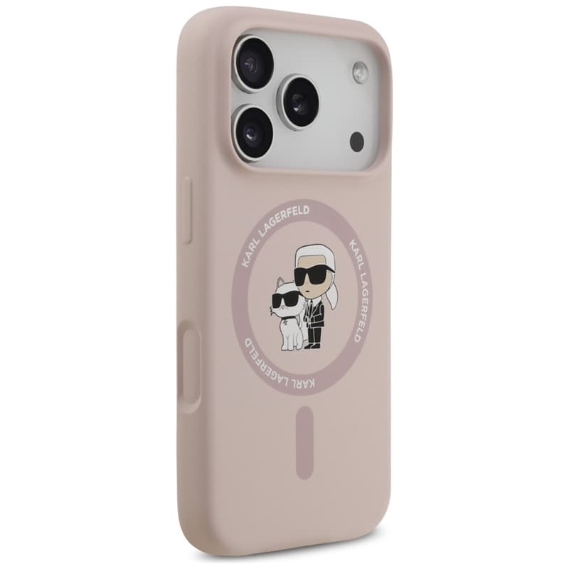 Karl Lagerfeld Silicone Karl & Choupette Ring MagSafe - Case iPhone 17 Pro (pink) 4