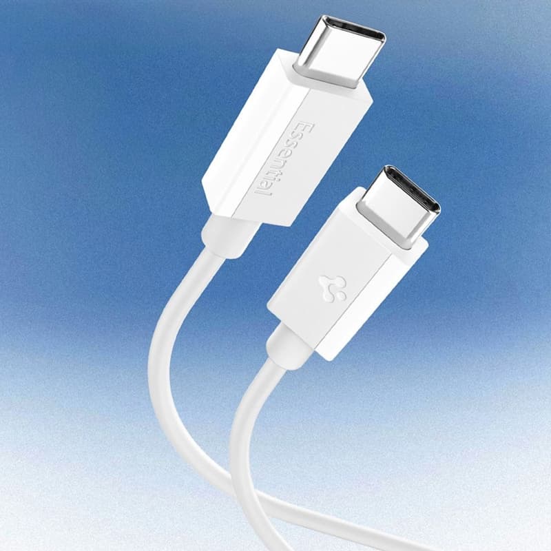Spigen EB6020CC Essential - USB-C to USB-C Cable PD 60W 2m (White) 3
