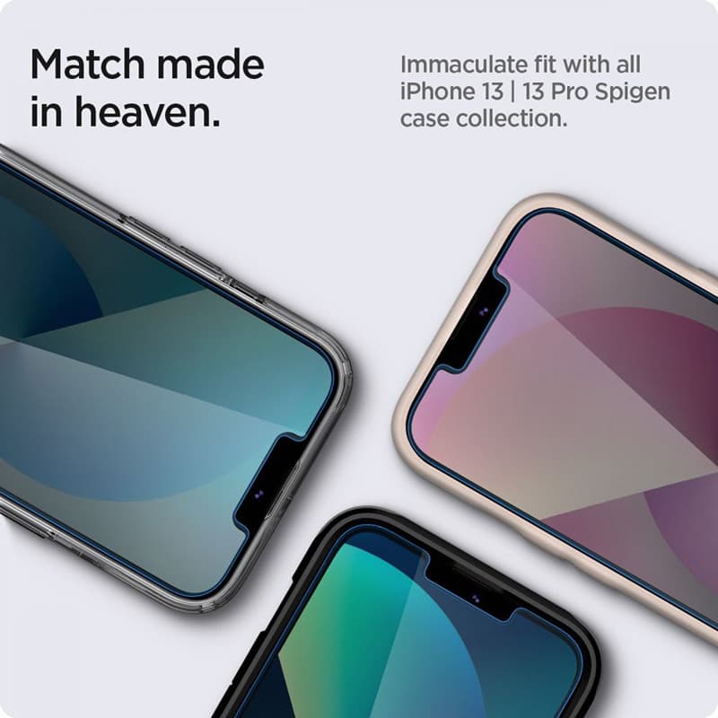 Spigen GLAS.TR EZ FIT Privacy 2-Pack - Tempered glass with privacy filter for iPhone 16e / iPhone 14 / iPhone 13 Pro / iPhone 13 2 pcs 7