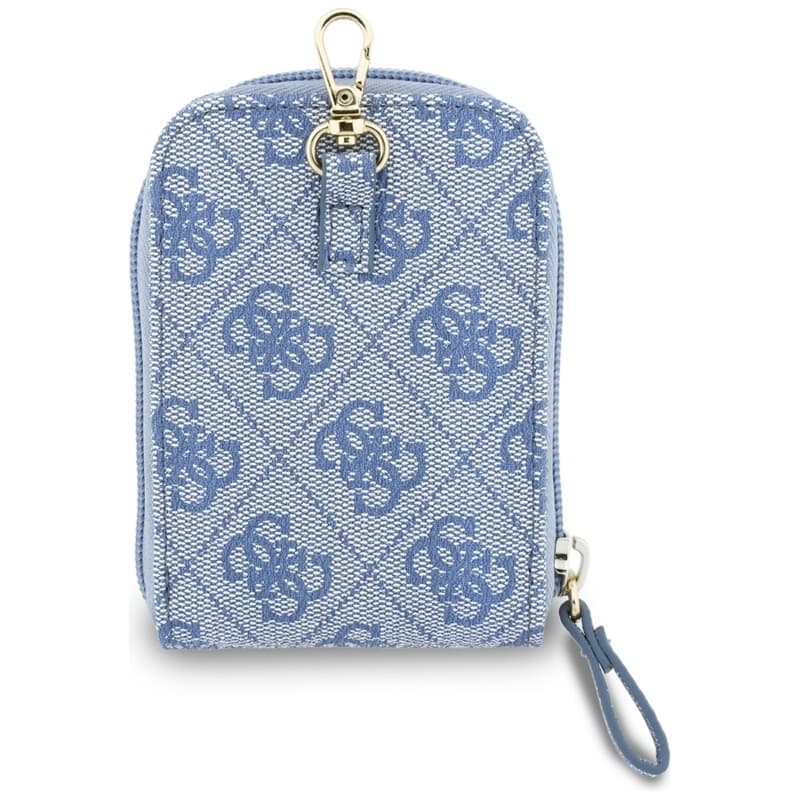 Guess 4G Metal Logo Universal Crossbody Phone Strap Small Purse - Lanyard/Shoulder Strap with Phone Wallet (Blue) 4