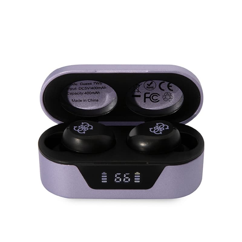 Guess True Wireless Earphones BT5.0 5H - TWS earphones + charging case (purple) 2