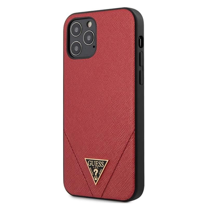Guess Saffiano V - Case for iPhone 12 Pro Max (Red) 1