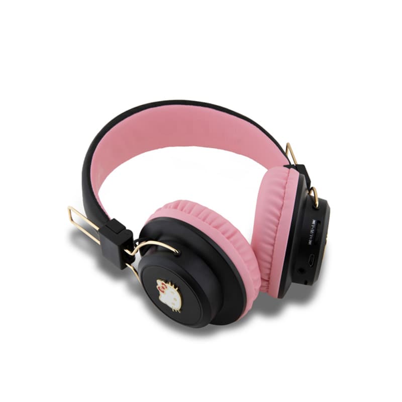 Hello Kitty Metal Logo Round Shape - Bluetooth wireless in-ear headphones V5.3 (pink) 2