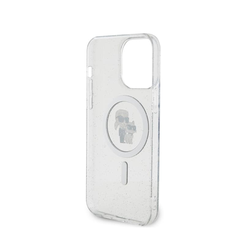 Karl Lagerfeld Karl & Choupette Glitter Magsafe - Case for iPhone 15 Pro Max (Transparent) 7