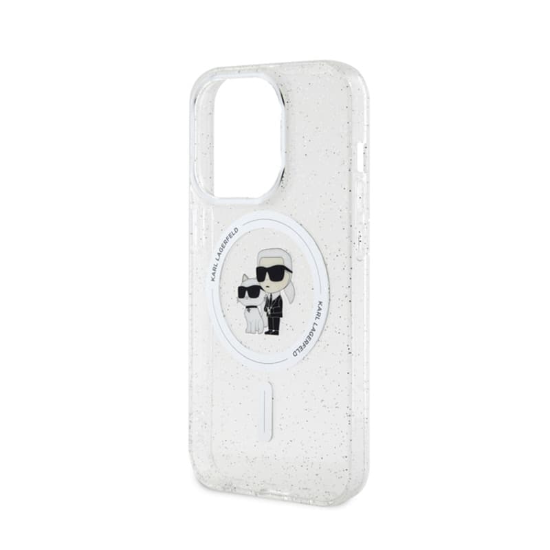 Karl Lagerfeld Karl & Choupette Glitter Magsafe - Case for iPhone 15 Pro (Transparent) 6