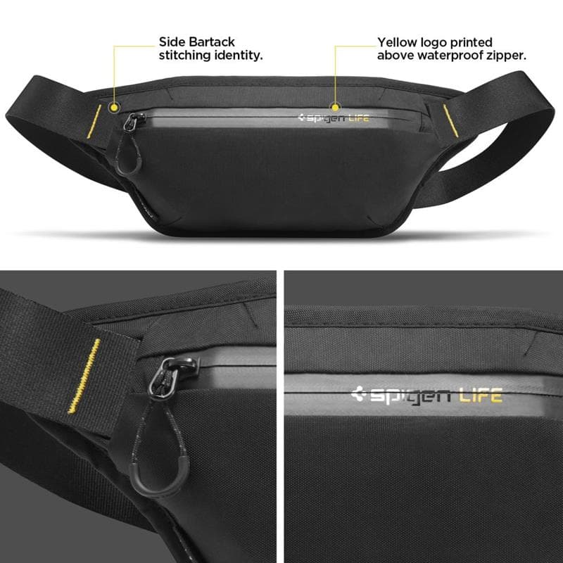 Spigen KD411 Waist Bag Klasden - Phone Pouch / Waist Bag (Black) 3