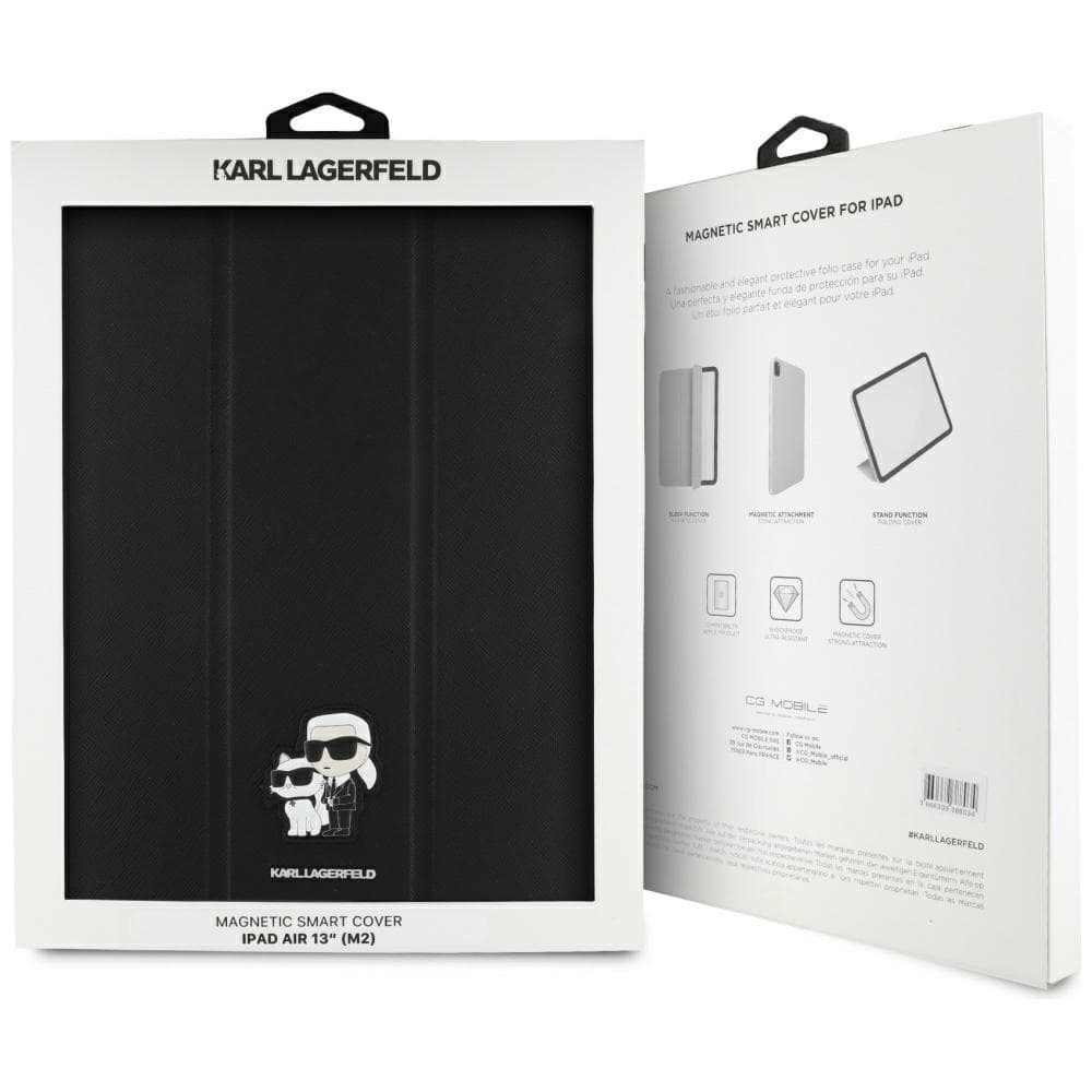 Karl Lagerfeld Book Cover Saffiano Magnetic Karl & Choupette - Case iPad Air 13” M3 (2025) / iPad Air 13” M2 (2024) (black) 8