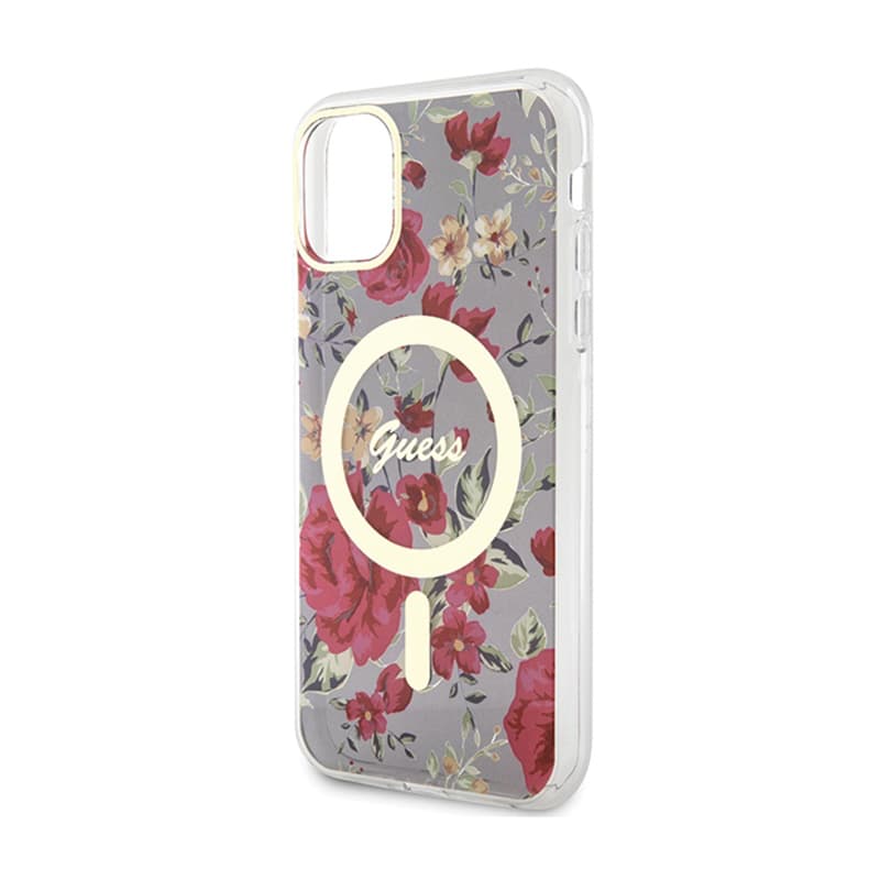 Guess Flower MagSafe - Case for iPhone 11 (Green) 6