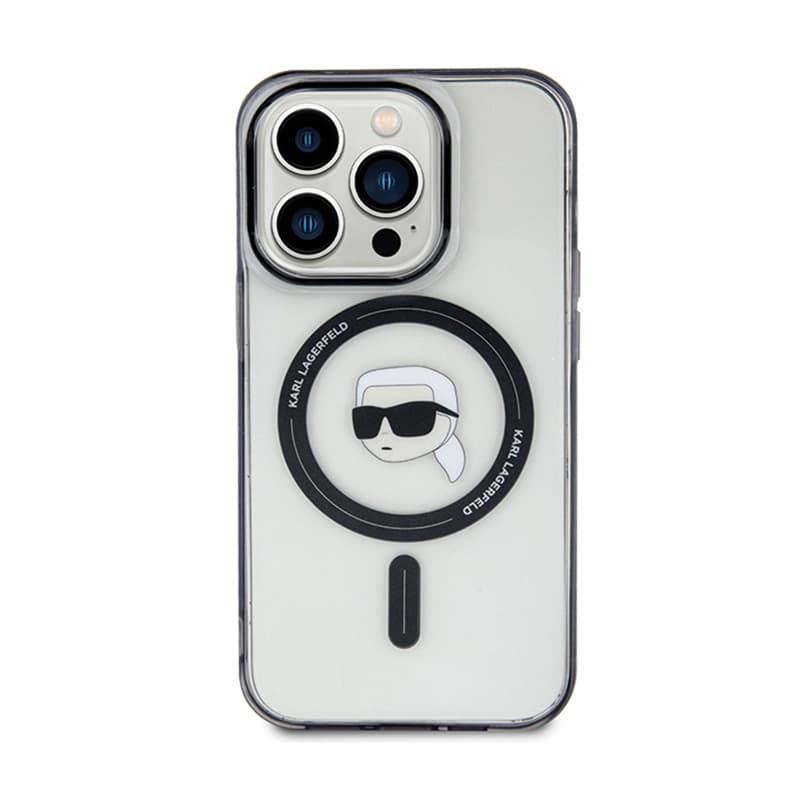 Karl Lagerfeld IML Karl Head MagSafe - iPhone 15 Pro Max Case (Transparent) 3