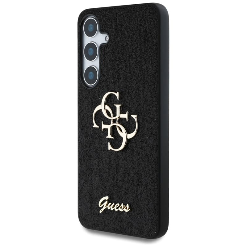 Guess Fixed Glitter Big 4G Metal Logo - Case for Samsung Galaxy S25 (black) 2