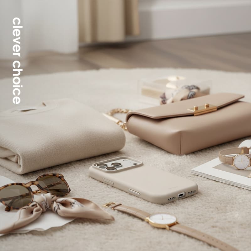 Crong Color Cover Magnetic - Case MagSafe iPhone 17 Pro (stone beige) 8
