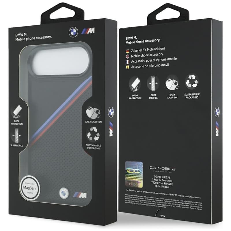 BMW M Tricolor Metal Logo MagSafe - iPhone Air Case (Black) 8