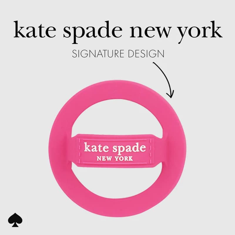 Kate Spade New York Magnetic Loop Grip - MagSafe finger holder (Pom Pom Pink) 6