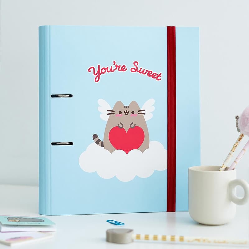 Pusheen - A4 binder from the Purrfect Love collection (2 rings, elastic band) 4